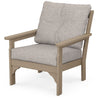 Vineyard Deep Seating Chair Vintage Sahara Frame Weathered Tweed Cushions
