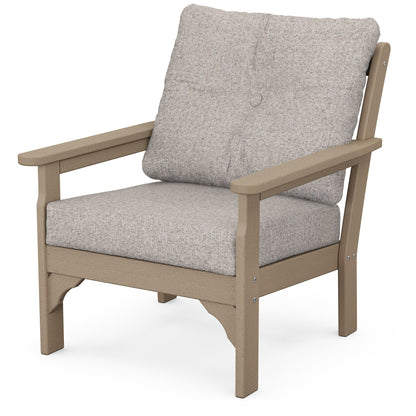 
                  Vineyard Deep Seating Chair Vintage Sahara Frame Weathered Tweed Cushions - Image 89
                