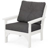 Vineyard Deep Seating Chair Vintage White Frame Ash Charcoal Cushions