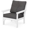 Vineyard Deep Seating Chair White Frame Ash Charcoal Cushions