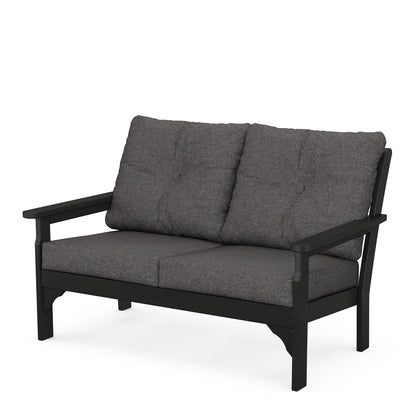 
                  Vineyard Deep Seating Loveseat Black Frame Ash Charcoal Cushions - Image 5
                
