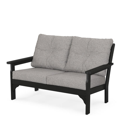 
                  Vineyard Deep Seating Loveseat Black Frame Grey Mist Cushions - Image 18
                