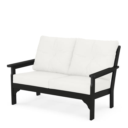 
                  Vineyard Deep Seating Loveseat Black Frame Natural Linen Cushions - Image 44
                