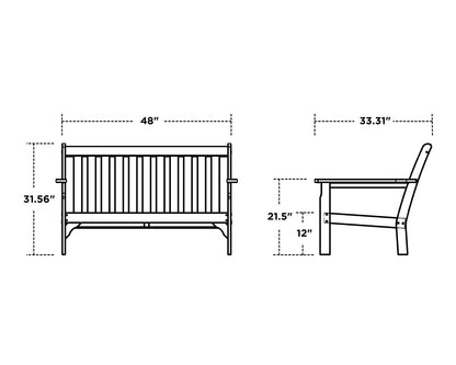 
                  Vineyard Deep Seating Loveseat Dimensions - Image 4
                