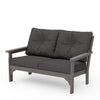 Vineyard Deep Seating Loveseat Driftwood Frame Ash Charcoal Cushions