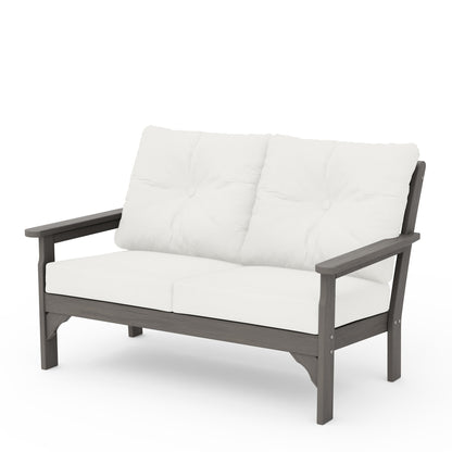 
                  Vineyard Deep Seating Loveseat Driftwood Frame Natural Linen Cushions - Image 55
                