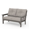 Vineyard Deep Seating Loveseat Driftwood Frame Weathered Tweed Cushions
