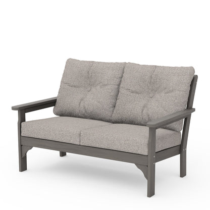 
                  Vineyard Deep Seating Loveseat Driftwood Frame Weathered Tweed Cushions - Image 94
                