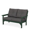 Vineyard Deep Seating Loveseat Green Frame Ash Charcoal Cushions