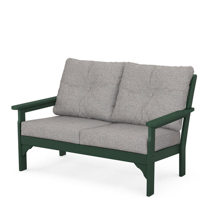 
                  Vineyard Deep Seating Loveseat Green Frame Grey Mist Cushions - Image 24
                