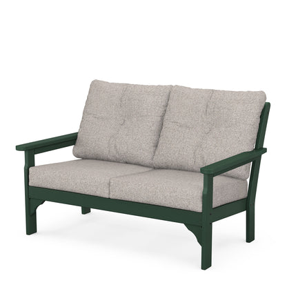 
                  Vineyard Deep Seating Loveseat Green Frame Weathered Tweed Cushions - Image 88
                