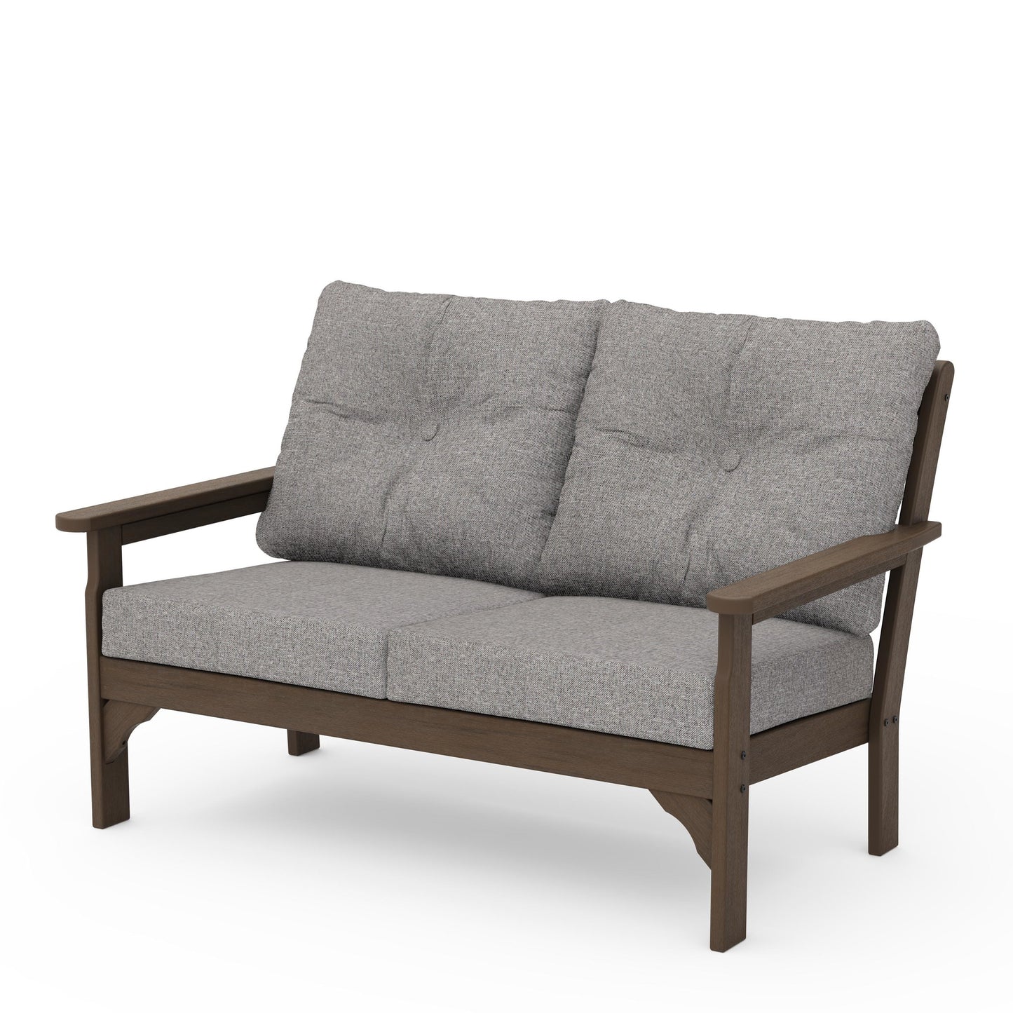 Vineyard Deep Seating Loveseat Kona Frame Grey Mist Cushions, image 21