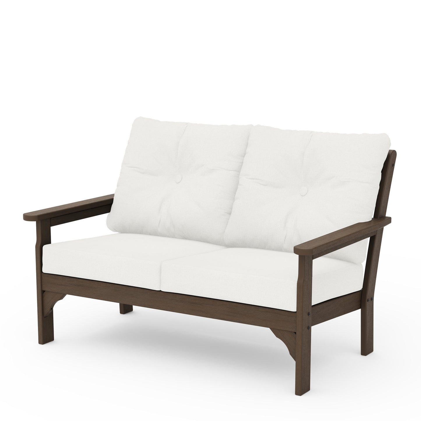 Vineyard Deep Seating Loveseat Kona Frame Natural Linen Cushions, image 53