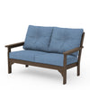 Vineyard Deep Seating Loveseat Kona Frame Sky Blue Cushions