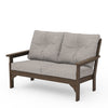 Vineyard Deep Seating Loveseat Kona Frame Weathered Tweed Cushions