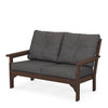 Vineyard Deep Seating Loveseat Mahogany Frame Ash Charcoal Cushions