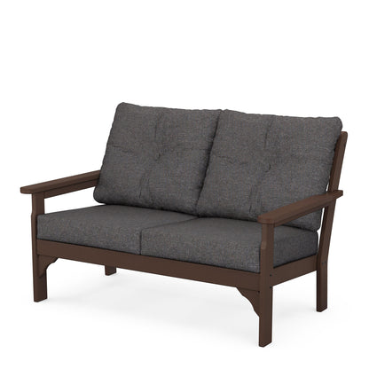 
                  Vineyard Deep Seating Loveseat Mahogany Frame Ash Charcoal Cushions - Image 8
                