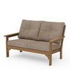Vineyard Deep Seating Loveseat Natural Frame Spiced Burlap Cushions