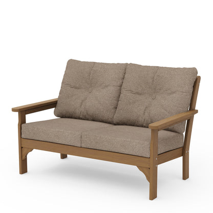 
                  Vineyard Deep Seating Loveseat Natural Frame Spiced Burlap Cushions - Image 80
                