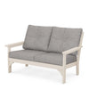 Vineyard Deep Seating Loveseat Sand Frame Grey Mist Cushions