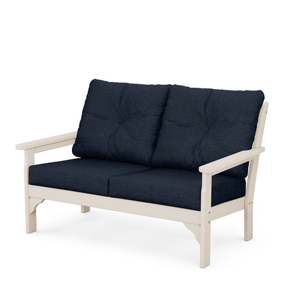 
                  Vineyard Deep Seating Loveseat Sand Frame Marine Indigo Cushions - Image 36
                