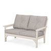 Vineyard Deep Seating Loveseat Sand Frame Weathered Tweed Cushions