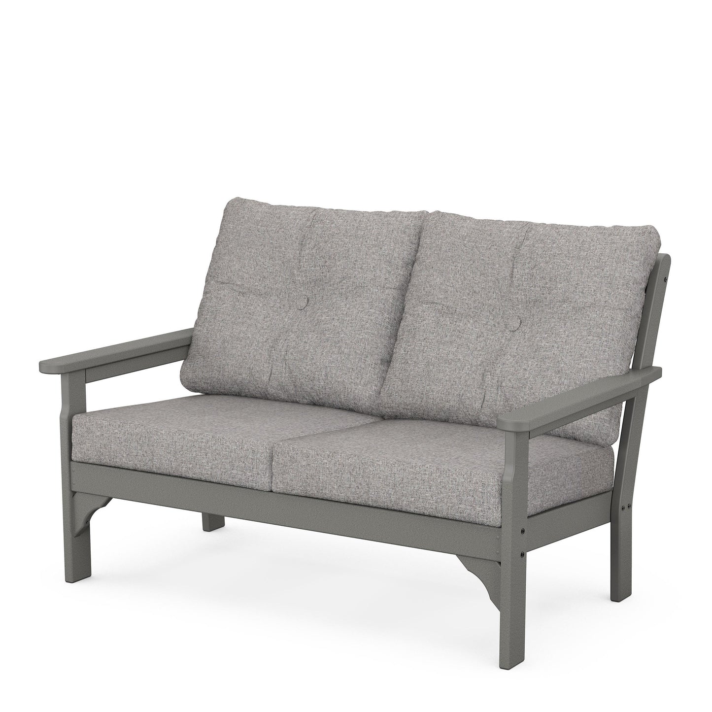 Vineyard Deep Seating Loveseat Slate Grey Frame Grey Mist Cushions, image 17