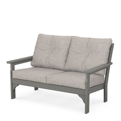 
                  Vineyard Deep Seating Loveseat Slate Grey Frame Weathered Tweed Cushions - Image 82
                