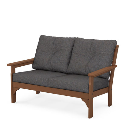 
                  Vineyard Deep Seating Loveseat Teak Frame Ash Charcoal Cushions - Image 7
                