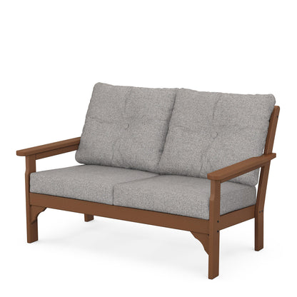 
                  Vineyard Deep Seating Loveseat Teak Frame Grey Mist Cushions - Image 20
                