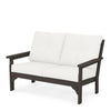 Vineyard Deep Seating Loveseat Vintage Coffee Frame Natural Linen Cushions