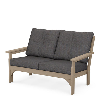 
                  Vineyard Deep Seating Loveseat Vintage Sahara Frame Ash Charcoal Cushions - Image 12
                