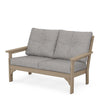 Vineyard Deep Seating Loveseat Vintage Sahara Frame Grey Mist Cushions