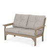 Vineyard Deep Seating Loveseat Vintage Sahara Frame Weathered Tweed Cushions