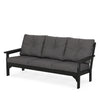 Vineyard Deep Seating Sofa Black Frame Ash Charcoal Cushions