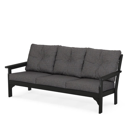 
                  Vineyard Deep Seating Sofa Black Frame Ash Charcoal Cushions - Image 3
                