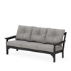 Vineyard Deep Seating Sofa Black Frame Grey Mist Cushions