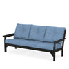 Vineyard Deep Seating Sofa Black Frame Sky Blue Cushions