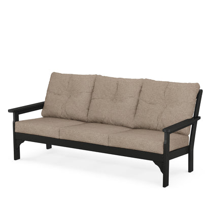 
                  Vineyard Deep Seating Sofa Black Frame Spiced Burlap Cushions - Image 68
                