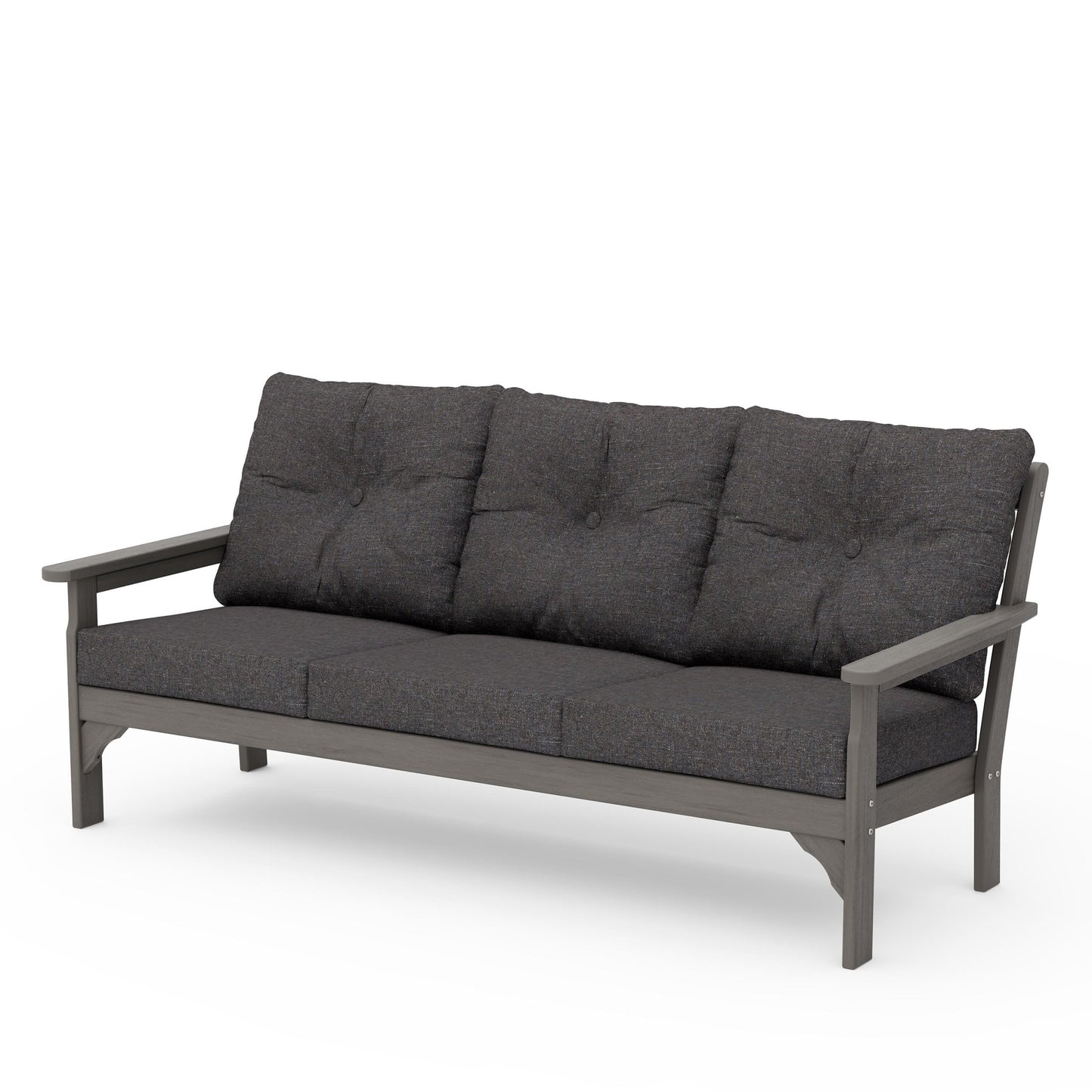 Vineyard Deep Seating Sofa Driftwood Frame Ash Charcoal Cushions, image 14