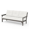 Vineyard Deep Seating Sofa Driftwood Frame Natural Linen Cushions