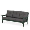 Vineyard Deep Seating Sofa Green Frame Ash Charcoal Cushions