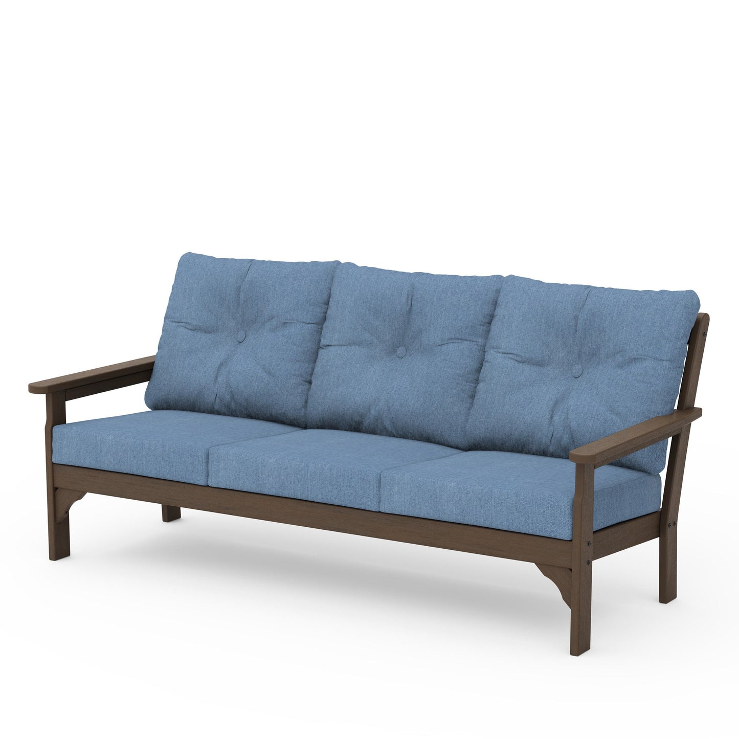 Vineyard Deep Seating Sofa Kona Frame Sky Blue Cushions, image 64