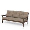 Vineyard Deep Seating Sofa Kona Frame Spiced Burlap Cushions