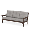 Vineyard Deep Seating Sofa Mahogany Frame Grey Mist Cushions