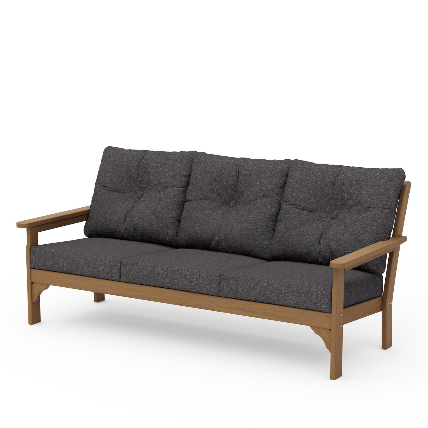 Vineyard Deep Seating Sofa Natural Frame Ash Charcoal Cushions, image 13