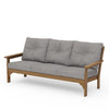 Vineyard Deep Seating Sofa Natural Frame Grey Mist Cushions