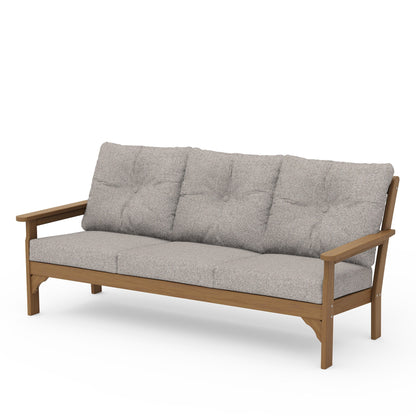 
                  Vineyard Deep Seating Sofa Natural Frame Weathered Tweed Cushions - Image 90
                