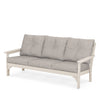 Vineyard Deep Seating Sofa Sand Frame Weathered Tweed Cushions