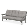 Vineyard Deep Seating Sofa Slate Grey Frame Grey Mist Cushions